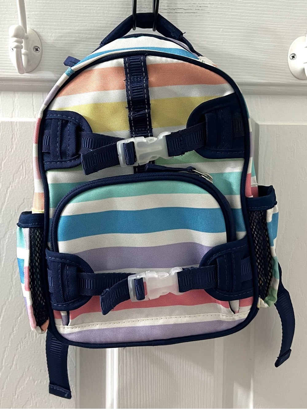 Pottery Barn Kids Mackenzie Sweet Rainbow Multi Stripe Backpack Mini Backpack